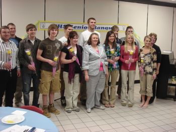 National Honor Society Banquet in Chester SD.  The smartest students in the school.
