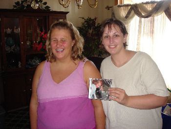 Leasa with her newly purchased CD/We had a fun afternoon!
