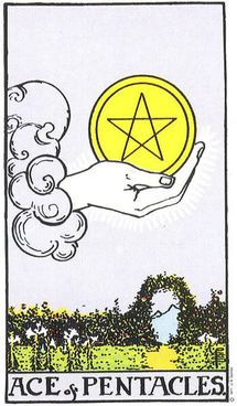 Ace of pentacles tarot card from lisabintuitive.com