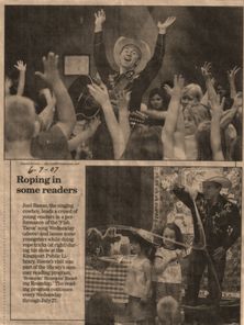 Joel Reese Singing Cowboy school library shows