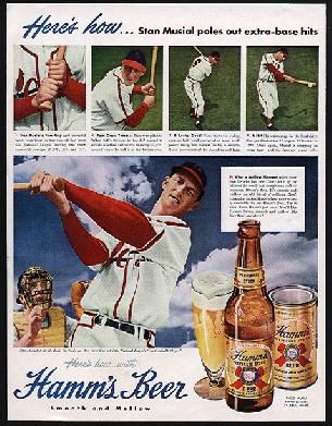 Greg's dad, Ed Trafidlo (in catcher's mask), in the Life magazine ad with Stan Musial that inspired the song "Big as Life" on the "Old Dog New Tracks" CD
