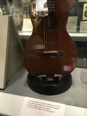 1926 Martin D-17 Greg's vintage guitar on loan at the Birthplace of Country Music Museum
