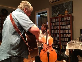 Greg plays with Michael Ronstadt at a Ronstadt Bros. house concert
