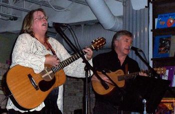 Mary Gordon Hall & Greg at her CD release, Gravity Lounge, Charlotesville, VA
