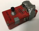 side view of vintage MXR pedal