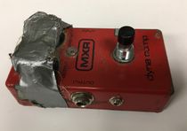 side view of vintage MXR pedal