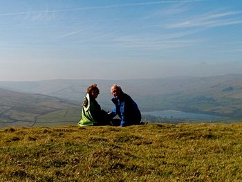 Picnic on the top of Addleborough Peak in the Yorkshire Dales, 2009
