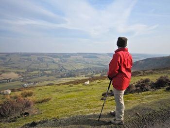 Admiring the view on Rosedale Moor, North York Moors, 2010
