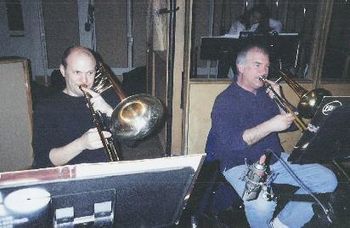 FAT Low Brass!!  Jeff Nelson, Bass Trombone and Bruce Eidem, Trombone 3, 3/24/03.
