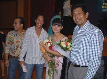 With Tony, Cambodian Tenor Sethisak, me and composer Him Sophy
