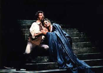 ...as Cavaradossi with Lisa Daltirus as Floria in Act 3 of the OperaDelaware production of "Tosca"
