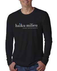 Limited Edition Haiku Milieu, unisex, heathered black, long-sleeve t-shirt