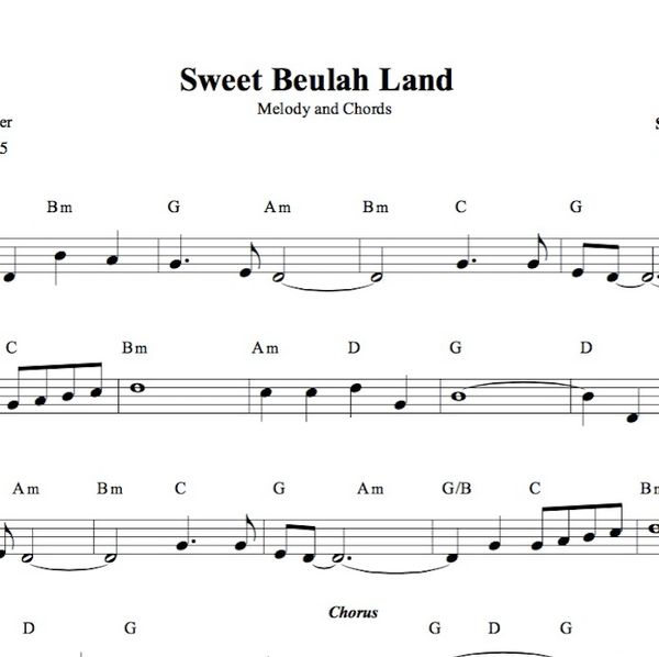 beulah land guitar chords