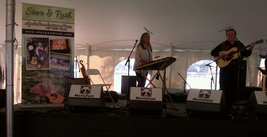 On stage at MerleFest