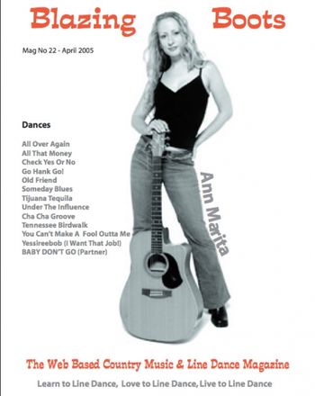 Ann-Marita on the cover of Blazing Boots Magazine, 2005.
