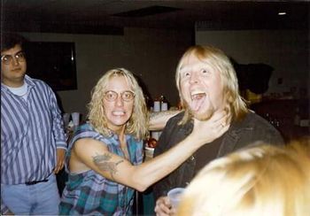 janilanepoobah Rest in Peace Jani Lane from the band Warrant, with Poobah on right
