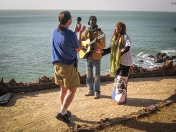 Derrik, Donald Boucal and Tantra-zawadi Recording Donald Boucal and Tantra-zawadi in Sobobade, Senegal
