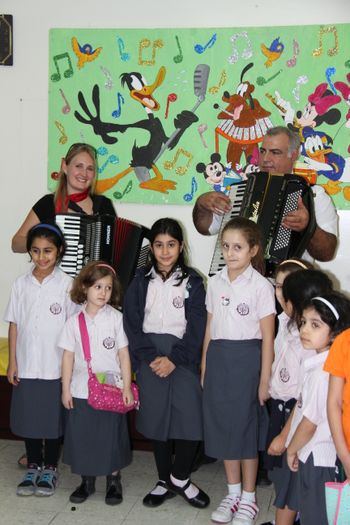 Dubai International School, with students. Dubai, United Arab Emirates 2015.
