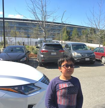 Tammy's younger son, Josh, while visiting Apple headquarters (wow!).
