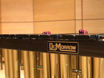 Cool shot of marimba and mallets made by GBS
