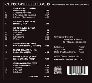 Apotheosis of the Saxophone (CD back)
