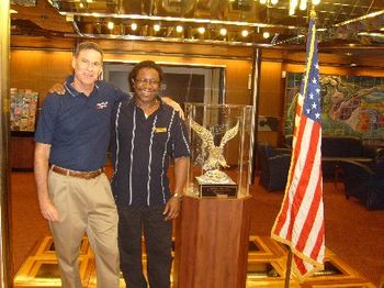 EUGENE WITH PRESIDENT OF CARNIVAL CRUISE LINES
