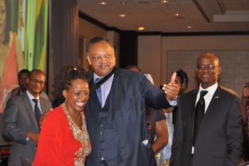 L to R:Anna, Jesse Jackson Sr. and Former Ambassador Daouda Diabate of Cote d'Ivoire
