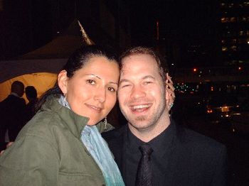 Me and the lead singer from Finger Eleven(I call him "Paralyzer dude") at the EMI party during Juno
