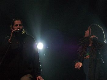 The sister standing on the right is a beautiful soul sista named Janaya Ellis of the raggae/urban ba
