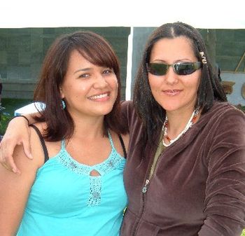 A beautiful NDN sister named Crystal & me at the "On Common Ground" Festival in Kelowna BC June2008
