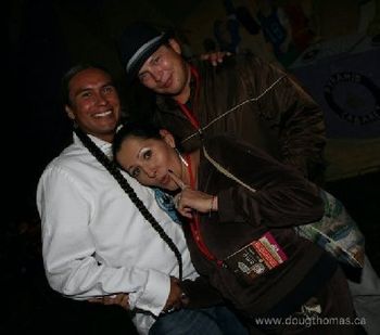 Moses Brings Plenty, Dallas Arcand, & I during the APCMA festival. CHILLAXIN. Such posers enit??
