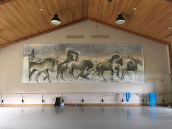 Original Mural of Horses 4 of 14 One of the Dance Studios at Kaatsbaan International Dance Center
