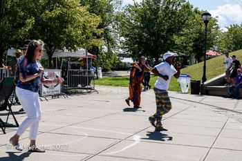 Photo 6 of 8 Heard at the 2021 Albany Jazz Festival: Falsino Nelson; Teaching some Traditional Ghanaian Dance
