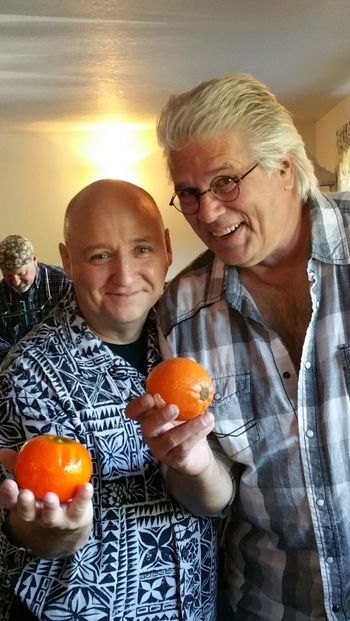 Me and Greg Haymes Comparing Orange Shakers - Love this guy!!!  Incredibly talented artist.
