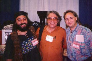 Two of my Great Brothers in Arms.  (L) Dror Sinai, Rhythm Fusion. www.rhythmfusion.com everything percussion. REALLY!, John Bergamo (M).  Johns video the "Joy of Hand Drumming" changed my life.  What
