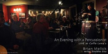 Panoramic photo of Caffe Lena for my "An Evening with A Percussionist" by Studio Stu
