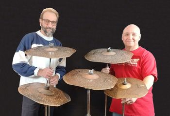 Dominick Gagliano, Amedia Cymbals USA and Me with my Amedia Custom Square Crash Cymbals
