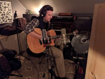 Photo 3 of 11 2nd Half of Warden & Co. Recording: Seth Warden Tracking Guitar 2
