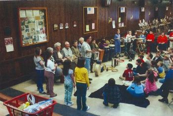 Inter-generational Percussion workshop.  Gloversville Seniors Group and Second Graders.  What an incredible experience.  Great energy and big beautiful smiles... 2 of 2
