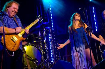 Onstage with Bernie Marsden at Maryport Blues Festival, Jul 2013 Photo by Tony Winfield
