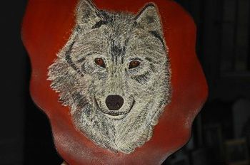 Pictorial Carving of "THE WOLF"
