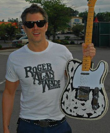 Johnny Knoxville and the Waylon Telecaster used in the Roger Allen Wade Video on C.M.T
