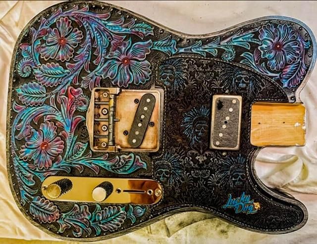 leather telecaster body