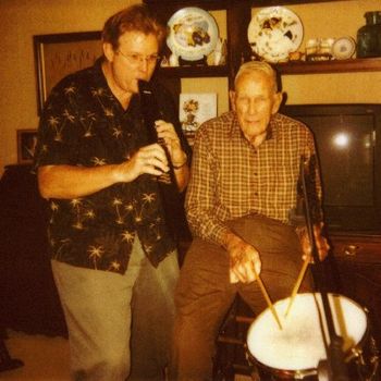 Me and my Dad (age 86) recording Little Drummer Boy
