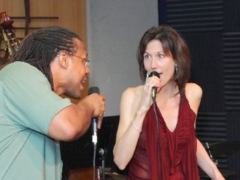 Having a special moment with the incredibly talented Andrea Claburn! Jazzschool 7.17.10 (Photo by Will Hull)
