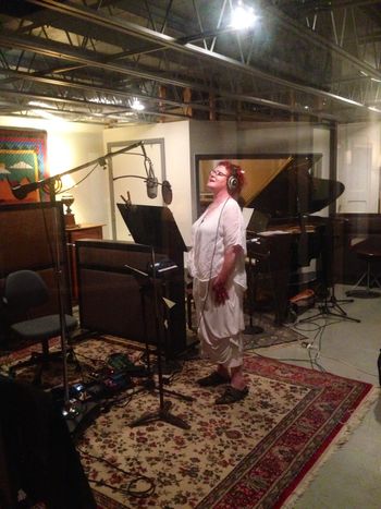 Recording Maura O'Connell for Tom Russell's "Rose Of Roscrae" album. 2017
