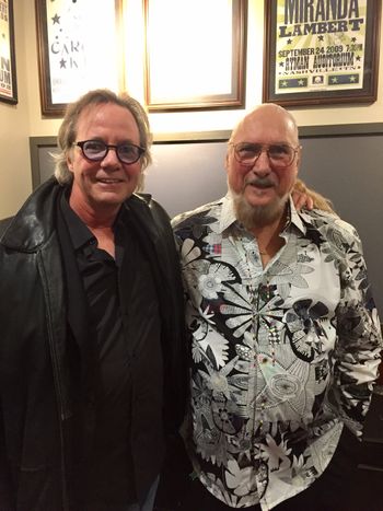 with Steve Cropper backstage at the Grand Ole Opry. December, 2018
