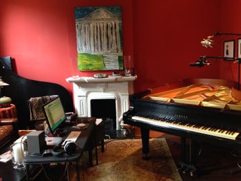 Recording "Silencio" at home, 2016
