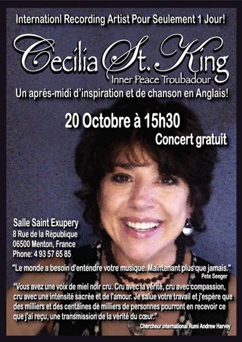 Concert Poster The Salle Saint Exupery in Menton France
