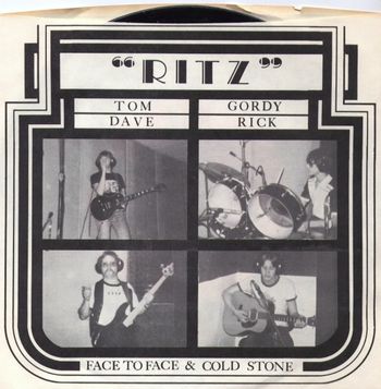 My first recording, a "45" with my band RITZ.  With Gordy Overing, Dave MacDonald, and the late Rick Glenna.

